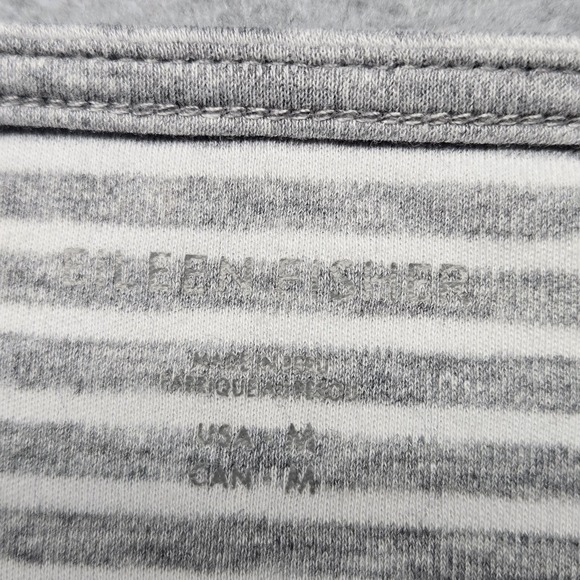 Eileen Fisher Dress Womens Medium Gray Stripe Organic Cotton TShirt Knit Casual - Picture 4 of 9